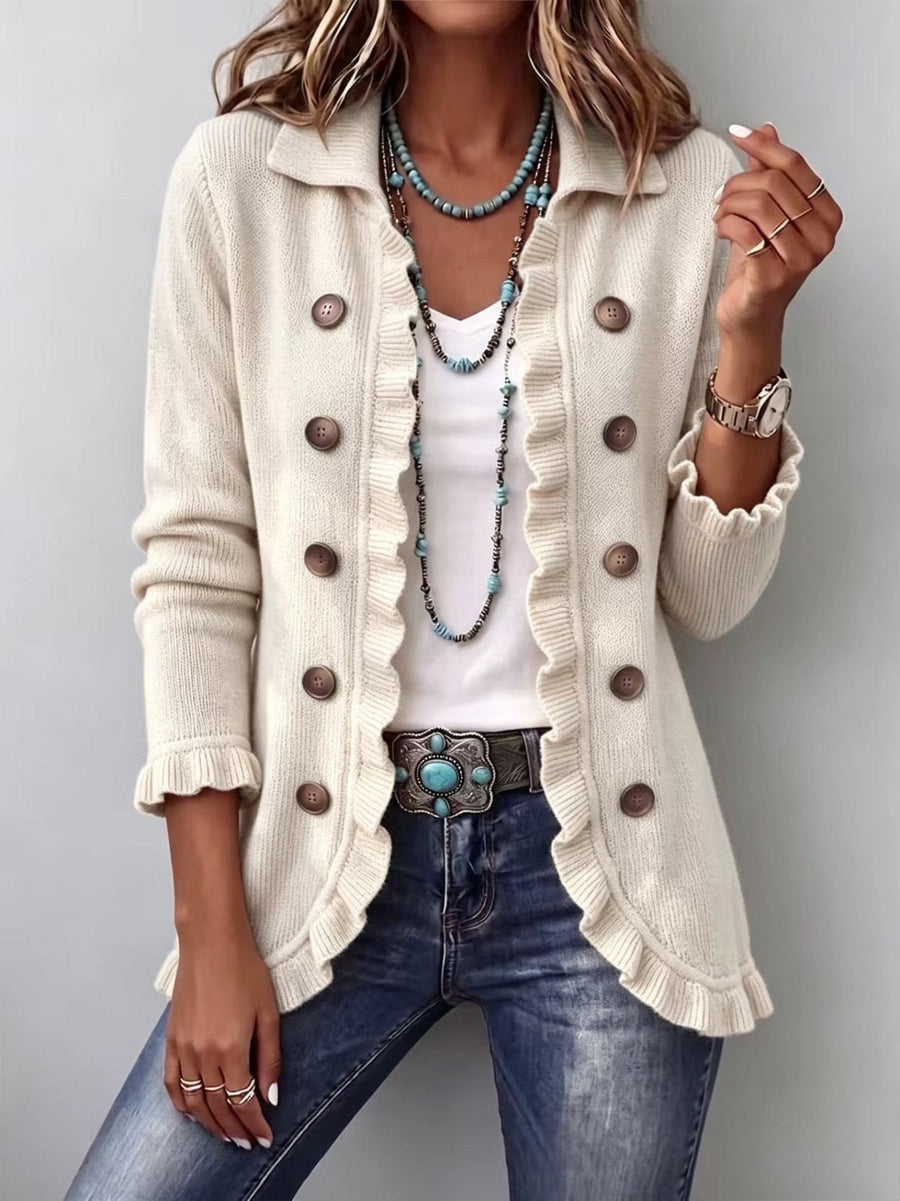 Adelina Ivory Knit Cardigan