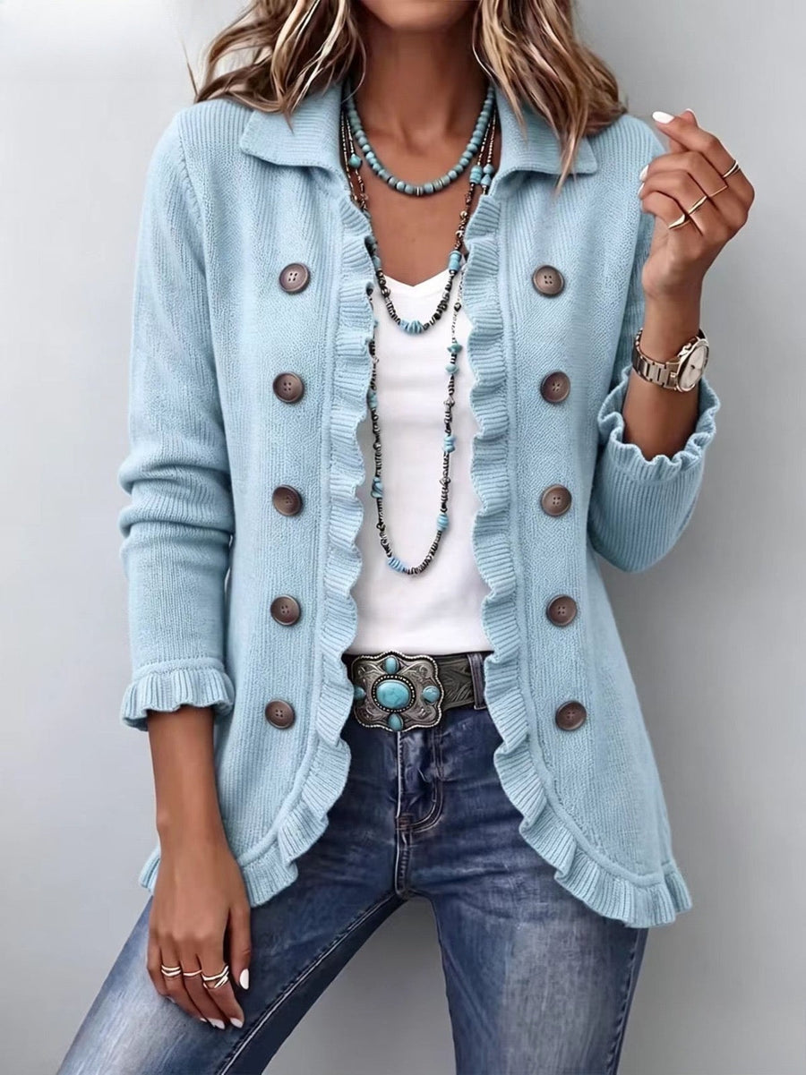 Cecilia Blue Knit Cardigan