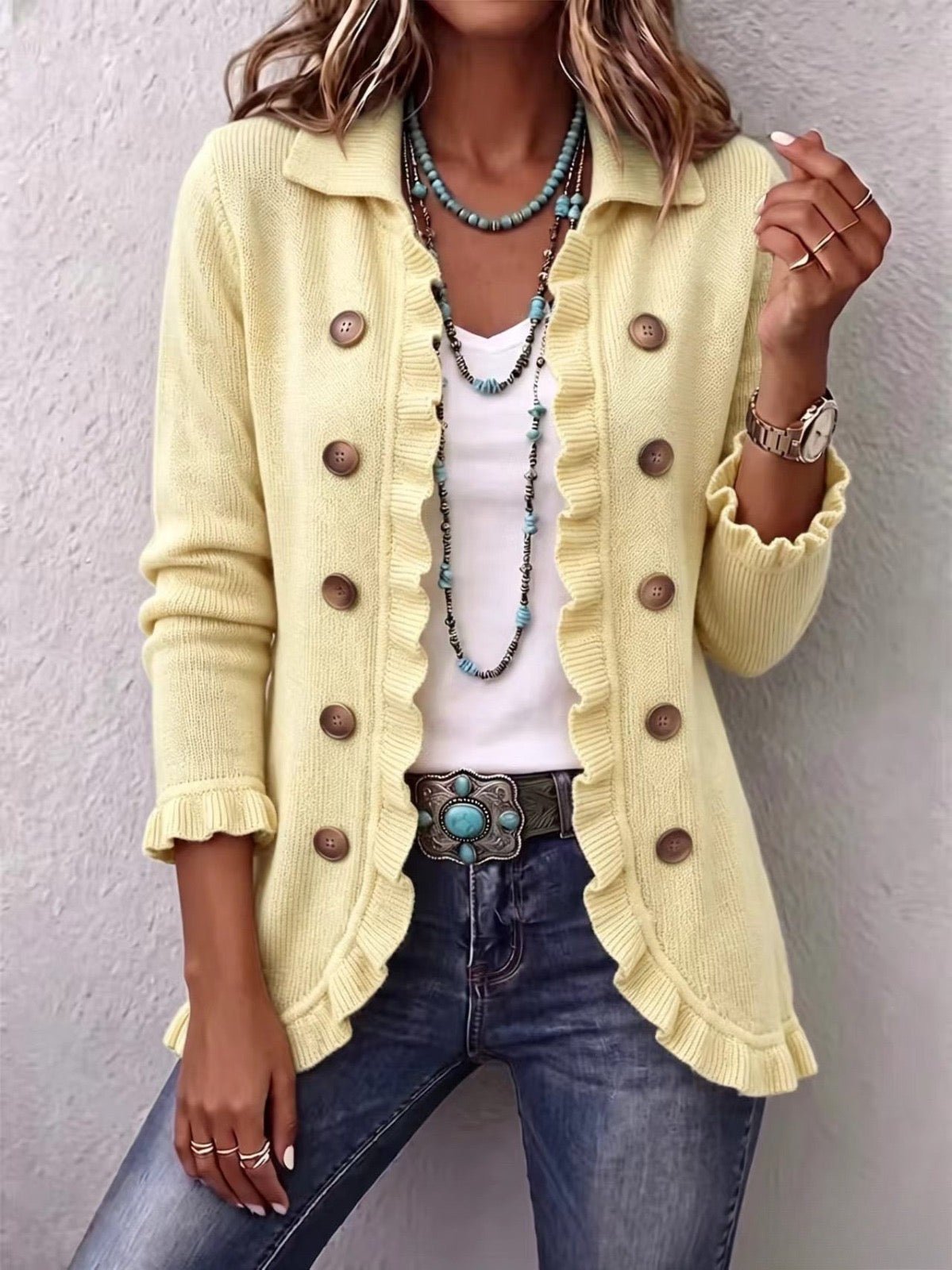 Liliana Cream Knit Cardigan