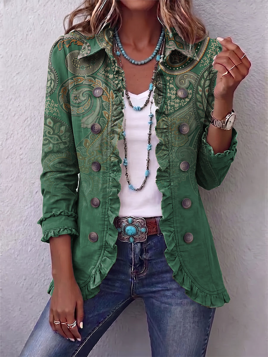 Jacinta Green Paisley Jacket