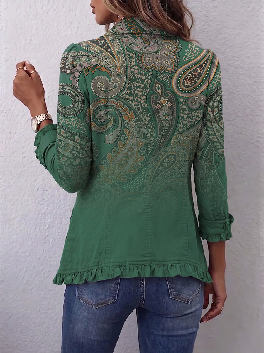 Jacinta Green Paisley Jacket