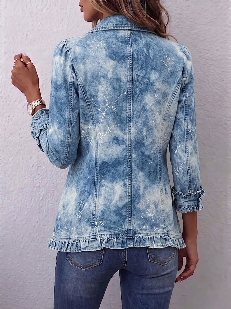 Genoveva Blue Botanical Jacket