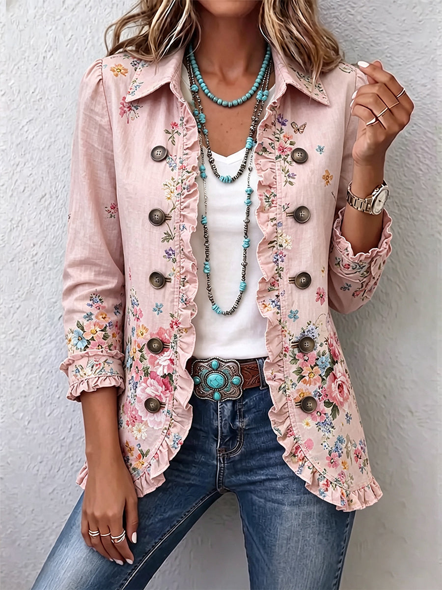Araceli Floral Button Jacket