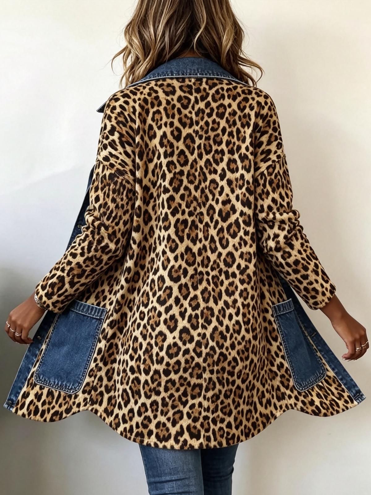 Lorena Leopard Denim Jacket