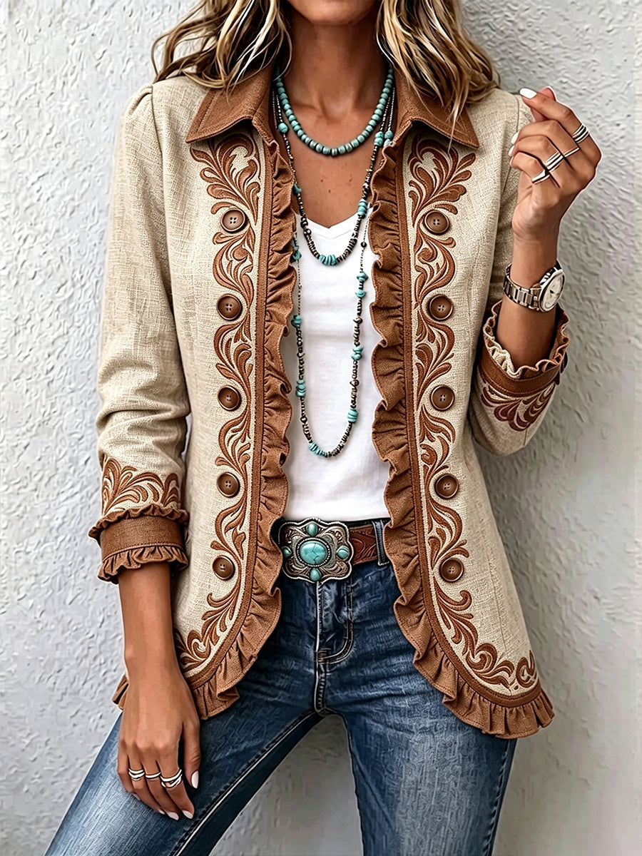 Almudena Floral Embroidered Jacket