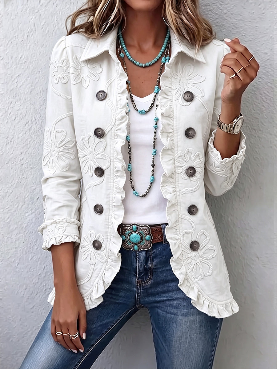 Marisol Ivory Embroidered Jacket